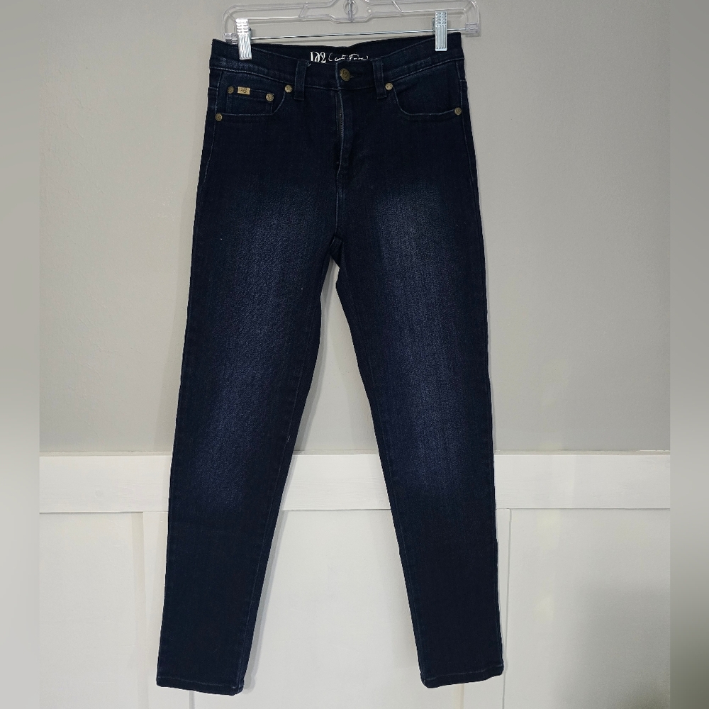 DG2 by Diane Gilman Dark Blue Flare Jeans